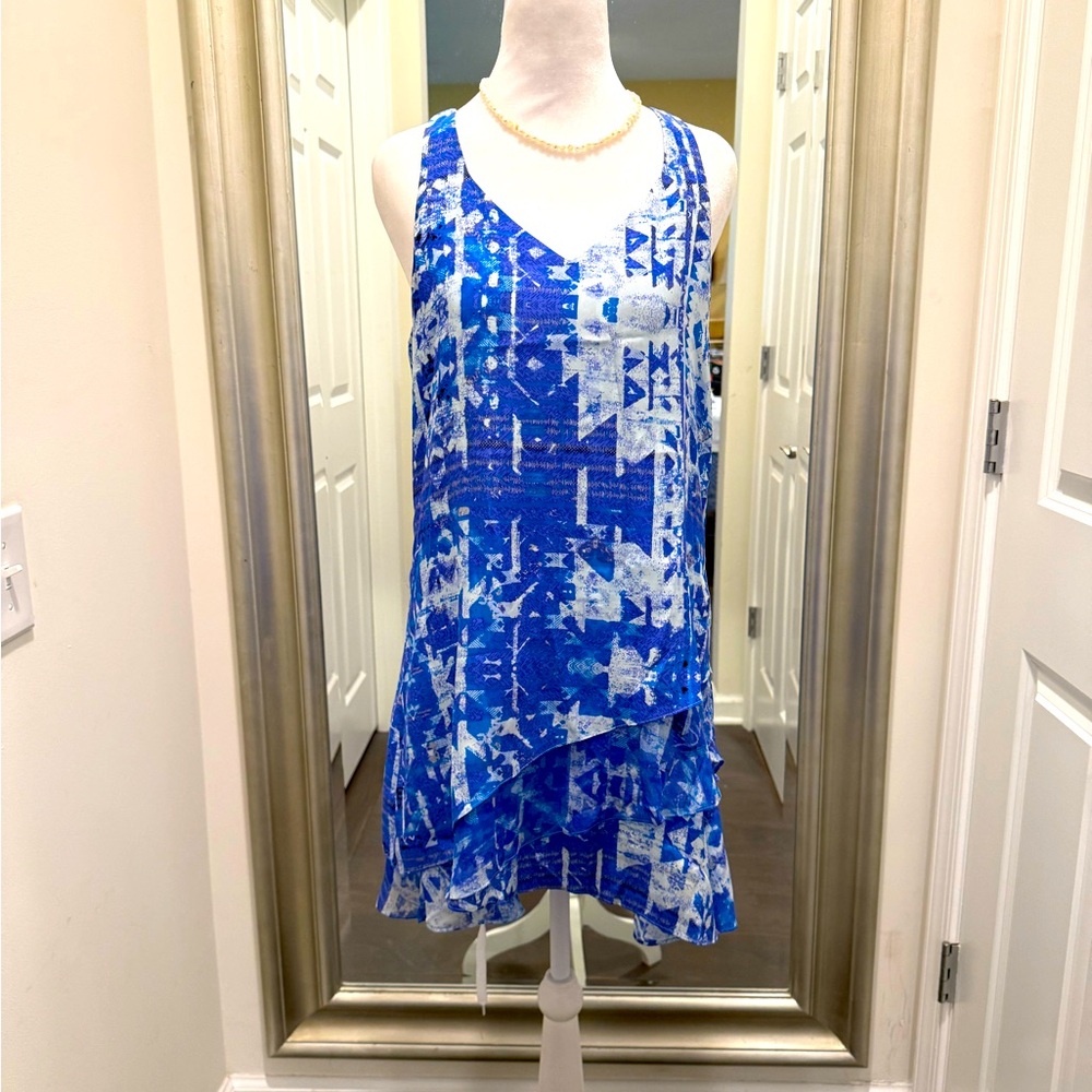 Parker Sleeveless Mini Dress 100% silk fully line in silk size S
